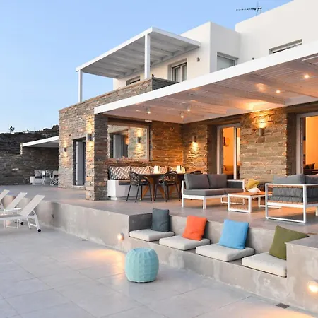 Luxurious With An Infinity Swimming Pool Sea And Sunset View * Ligia (Kea)